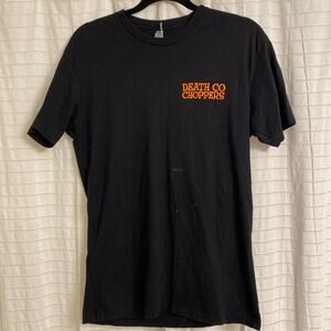 Deathcop choppers black orange tee size medium